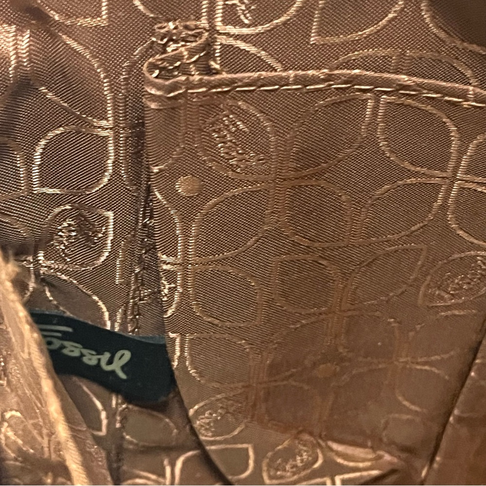 Fossil Y2K Brown Leather Crossbody Travel Multi Pocket Purse - Picture 6 of 13